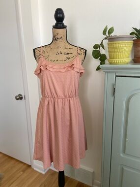 LC Lauren Conrad Dusty Pink Ruffle Sundress